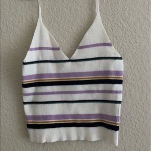 pacsun striped rib knit tank top aesthetic